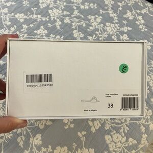 Sandals on a low heel , brand BY FAR, genuine leather, color peach